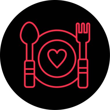 Kalp ikonu vektör illüstrasyonu