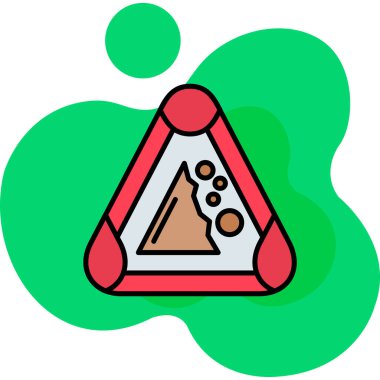 Volkan volkanı renk ikonu vektörü. Volkan patlaması işareti. izole edilmiş sembol çizimi