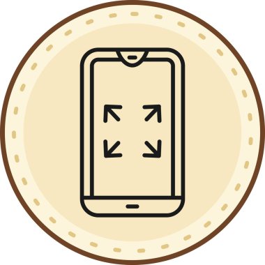 Cep telefonu. Web simgesi basit illüstrasyon