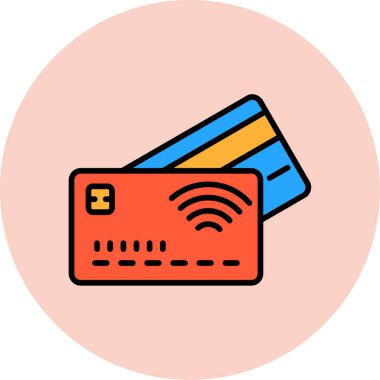 Kartı ödeme vektör simgesi