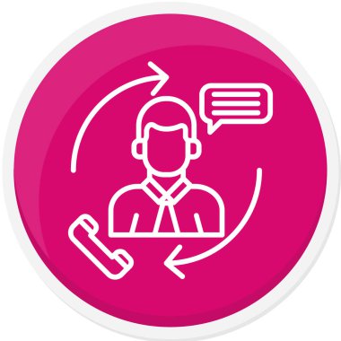 Çağrı merkezi. Web simgesi basit illüstrasyon