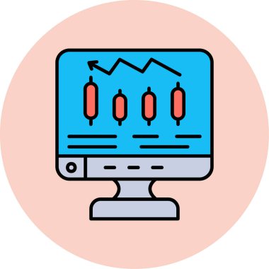 Bilgisayar monitörü. Basit resimleme