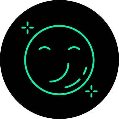 Mutlu yüz simgesi, vektör çizimi