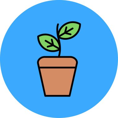 Bitki. Web simgesi basit illüstrasyon