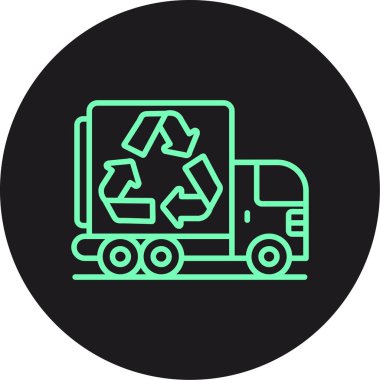 Geri dönüşüm vektör simgesi modern illüstrasyon