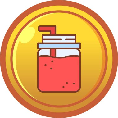 Bir içecek simgesinin vektör illüstrasyonu