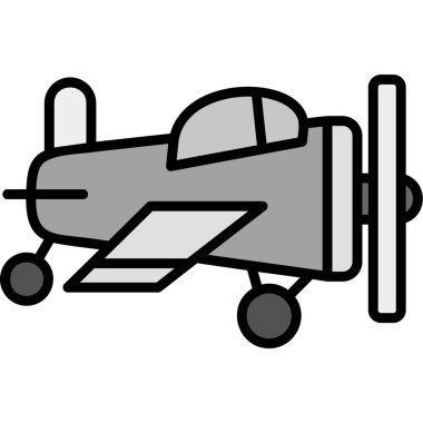 Uçak. Web simgesi basit illüstrasyon