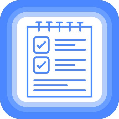 Kontrol listesi vektör simgesi modern basit tasarım illüstrasyonu