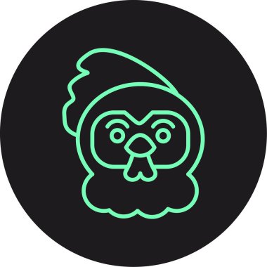 şirin baykuş baş simgesi, vektör illüstrasyon tasarımı