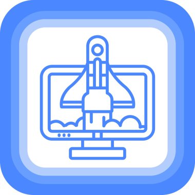 Bir roket simgesinin vektör çizimi