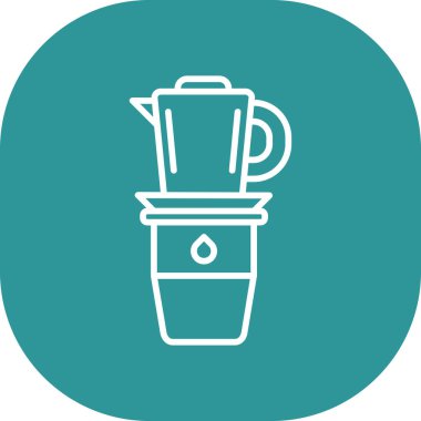 Kahve fincanı simgesinin vektör çizimi