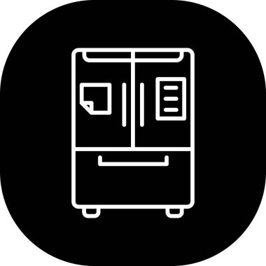 Buzdolabı. Web simgesi basit tasarım