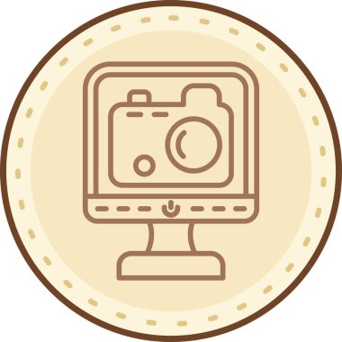 kamera simgesi vektör illüstrasyonu