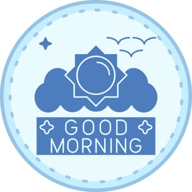 Günaydın ikon, vektör illüstrasyonu