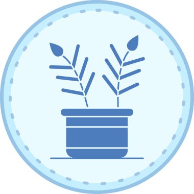 Bitki. Web simgesi basit illüstrasyon