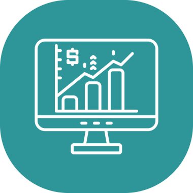 İş ve finans simgesinin vektör illüstrasyonu