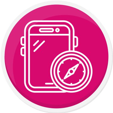 Moda tarzı izole edilmiş arkaplan gruplandırılmış pusula simgesi