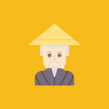 Çinlilerin simgesi, düz stil.