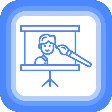 Video konferansı. Web simgesi