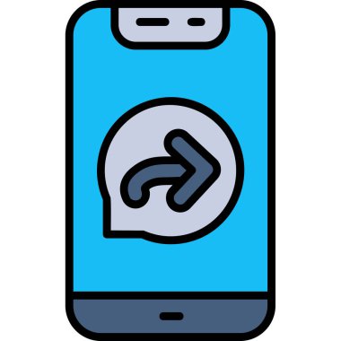 Akıllı telefonlu telefon. vektör illüstrasyonu