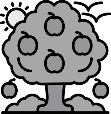 Ağaç. Web simgesi basit illüstrasyon