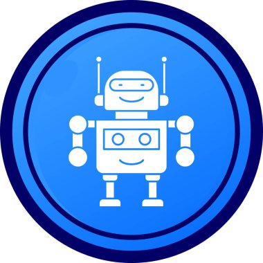 robot ikon vektör illüstrasyonu