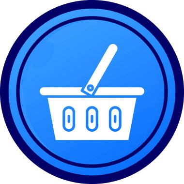 Alışveriş sepeti ikonu vektör illüstrasyonu