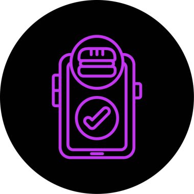 Cep telefonu simgesinin vektör illüstrasyonu