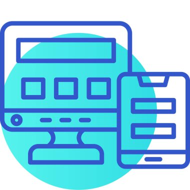 Bilgisayarlar. Web simgesi basit illüstrasyon