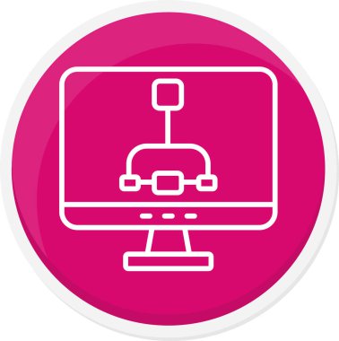 Dizüstü bilgisayar simgesi vektör çizimi