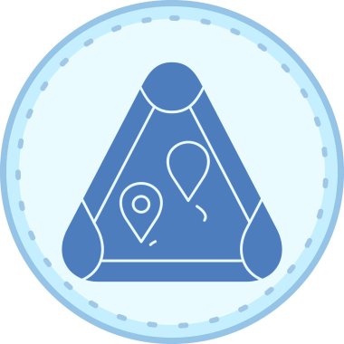 Bir harita simgesinin vektör illüstrasyonu