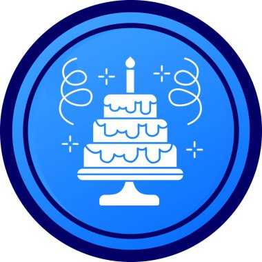 Moda tarzı izole edilmiş arkaplanda kek simgesi