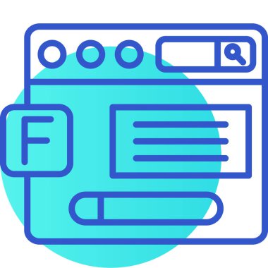 tarayıcı web renk ikonu vektör illüstrasyonu