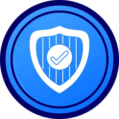 İşaretleme simgesi, vektör illüstrasyonlu güvenli kalkan