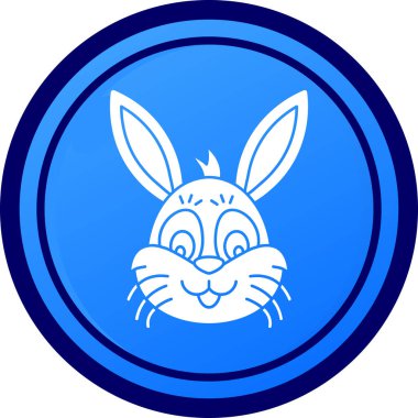 Yumurta ikonlu tavşan. vektör illüstrasyonu