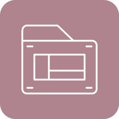 Basit belgenin web simgesi, vektör illüstrasyonu