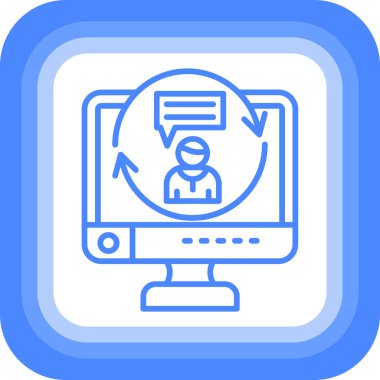 Bilgisayar. Web simgesi basit illüstrasyon