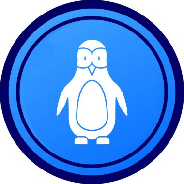 Moda stili izole edilmiş arkaplanda penguen simgesi