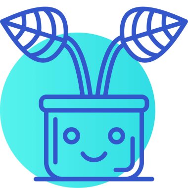 Bitki. Web simgesi basit illüstrasyon