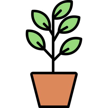 bitki simgesi vektör illüstrasyonu