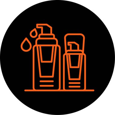 Bir şişe simgesinin vektör illüstrasyonu