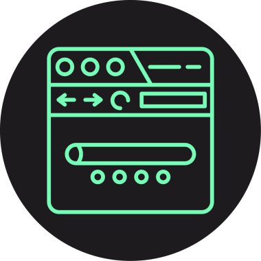 Tarayıcı web simgesi, basit illüstrasyon