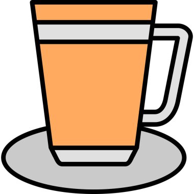 Bardak. Web simgesi basit illüstrasyon