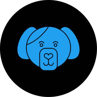 Bir köpek simgesinin vektör illüstrasyonu