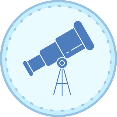 Teleskop. Web simgesi basit illüstrasyon