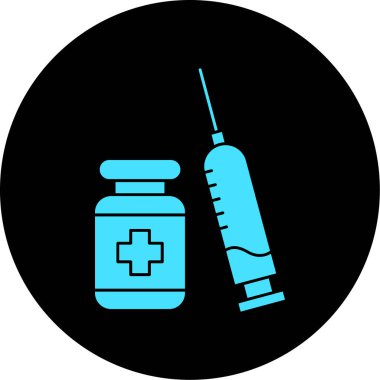 Modern b 'nin vektör illüstrasyonu şırınga ikonundan yoksun