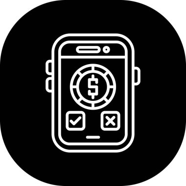 Akıllı telefon simgesi, basit vektör illüstrasyonu