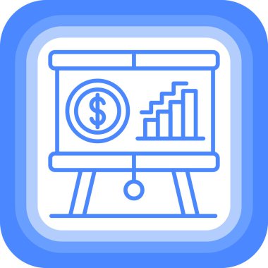 düz biçimli analitik iş grafik simgesi