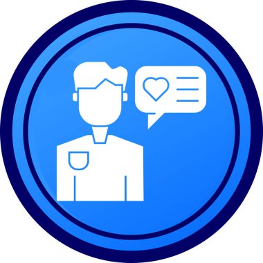 Kalbi olan bir kadın ve erkeğin vektör çizimi