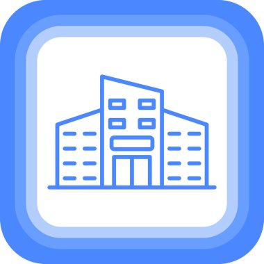 Bina. Web simgesi basit illüstrasyon